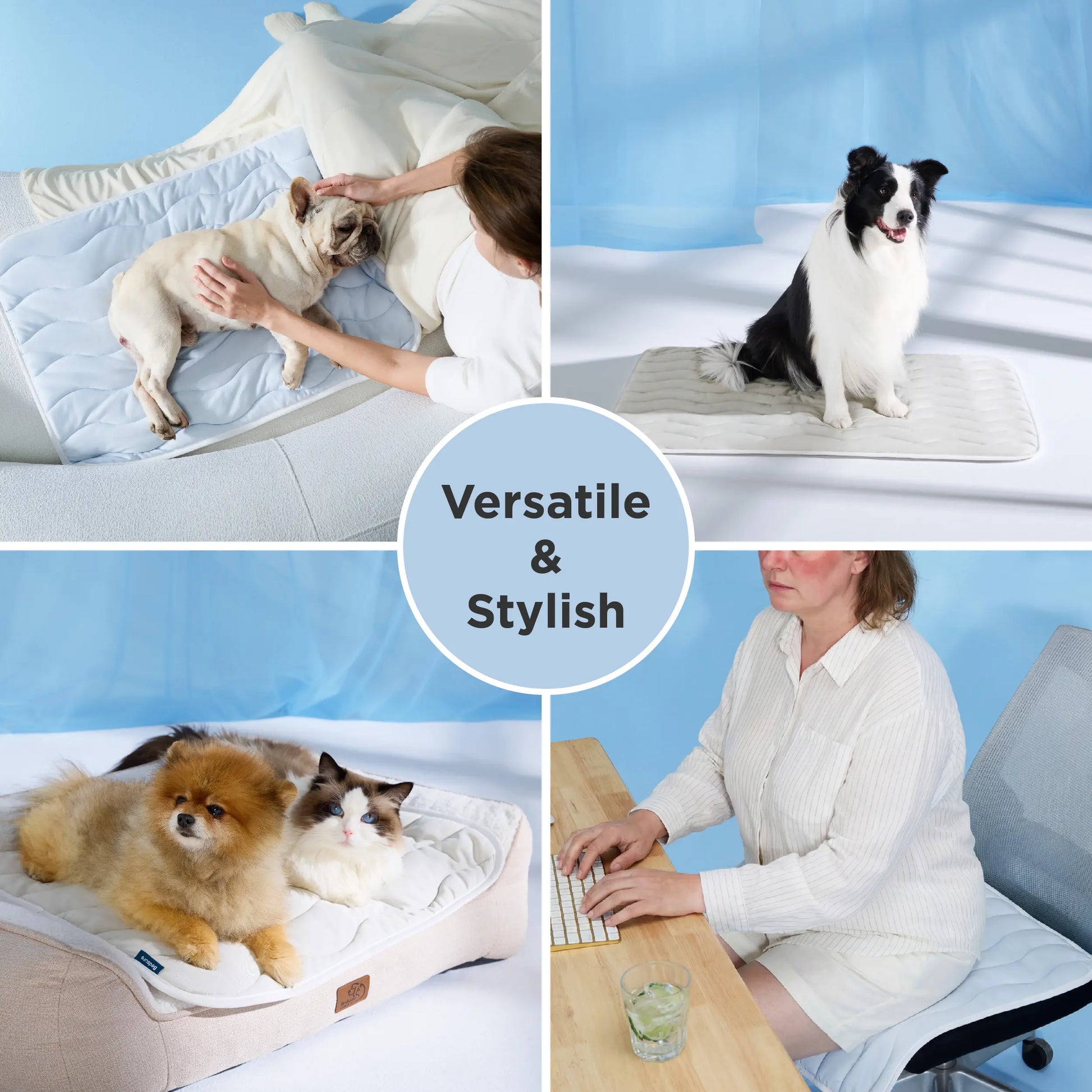 Bedsure Cooling Pet Mat – Washable Non-Slip Summer Cooling Pad for Dogs & Cats